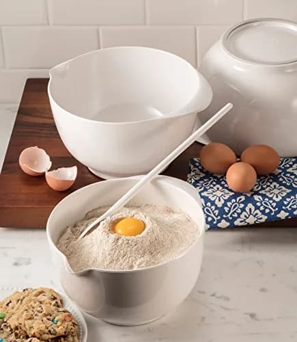 Hutzler Melamine Mixing Bowl Set: 2, 3, and 4 Liters (67.6, 101.4, 135.2 oz) | BPA-Free & Dishwasher Safe Red Bowls thumbnail 7