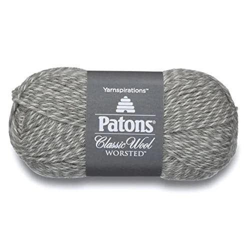 Patons Classic Wool Yarn 100% Wool Light Grey Marl 100g (3.5oz) | Natural Fiber for Crochet & Knitting thumbnail 1