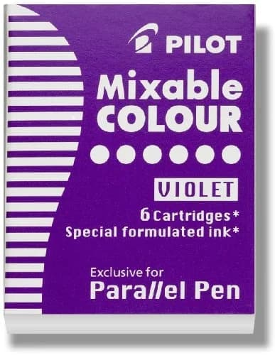 PILOT Parallel Mixable Color Ink Cartridge Refills for Calligraphy Pens, Purple, Pack of 6 (77309) thumbnail 1