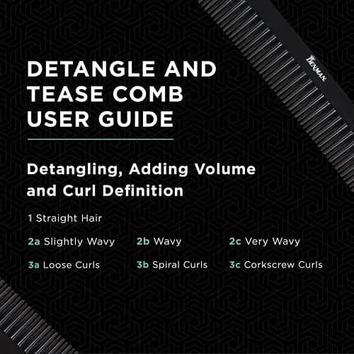 Denman Jack Dean Curl Volumiser Comb 6.9 Inch | Detangles & Defines Curly Hair thumbnail 6