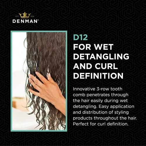 Denman Jack Dean Curl Volumiser Comb 6.9 Inch | Detangles & Defines Curly Hair thumbnail 3
