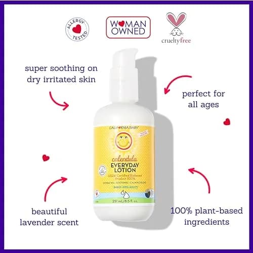 California Baby Calendula Lotion | 8.5 oz (251 ml) | USDA Certified 100% Bio-Based Moisturizer for Sensitive Skin thumbnail 3