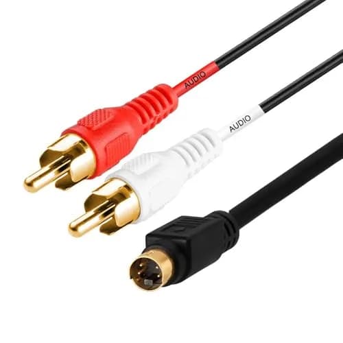 Cmple S Video Cable 75 ft SVHS 4-PIN Video Cord for Home Theater, Camcorder, DVD Player - Black | Low Signal Loss, Gold-Plated thumbnail 1
