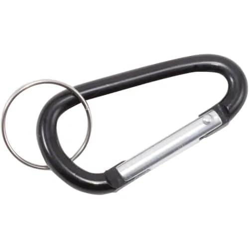Advantus D-Shape Carabiner Key Chains, Black, 10-Pack | 2.5 inch (6.35 cm) Aluminum Utility Clips thumbnail 1