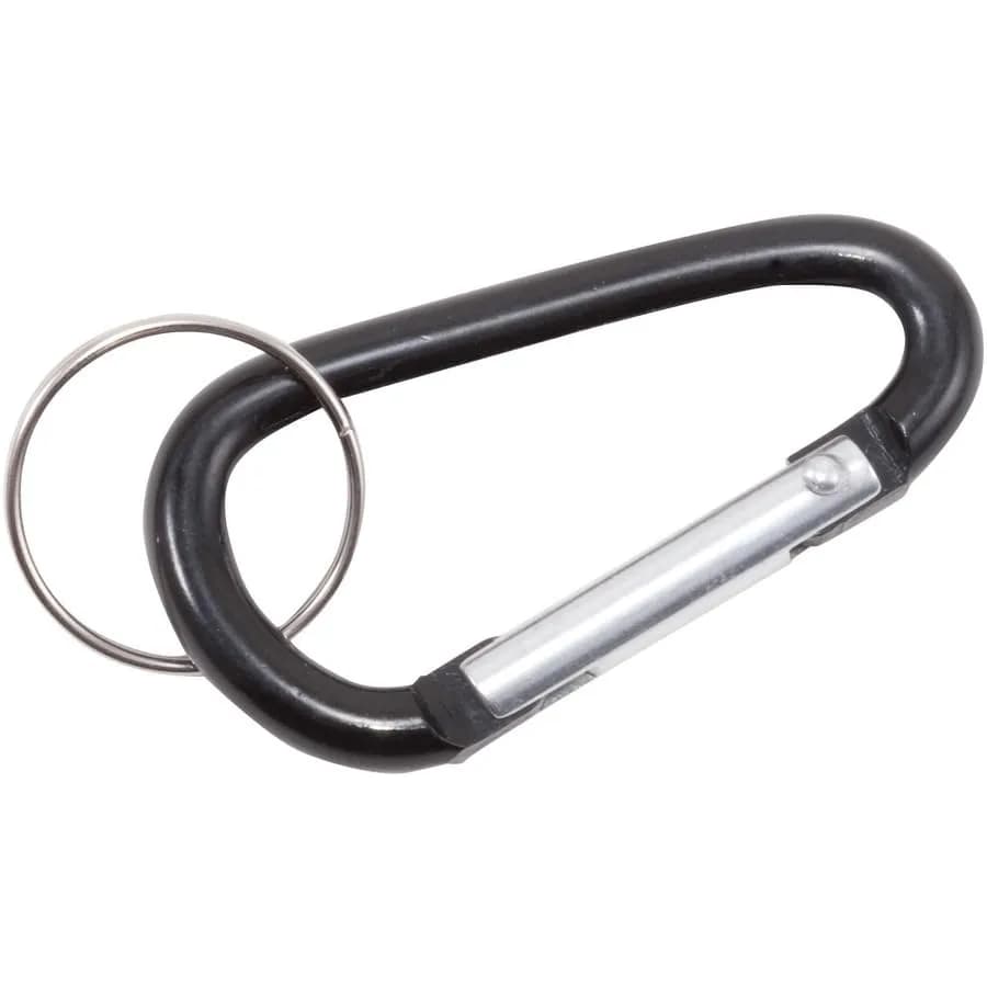 Advantus D-Shape Carabiner Key Chains, Black, 10-Pack | 2.5 inch (6.35 cm) Aluminum Utility Clips thumbnail 4