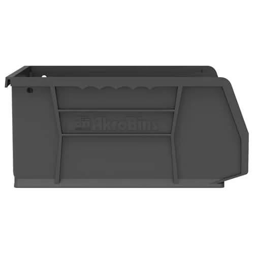 Akro-Mils AkroBins Plastic Storage Bins 11"x11"x5" Black 6-Pack | Heavy Duty Industrial Organizer thumbnail 9