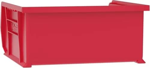 Akro-Mils AkroBins Plastic Storage Bins 11"x11"x5" Red 6-Pack | Heavy Duty Stackable Organizer for Garage, Pantry, Crafts thumbnail 8