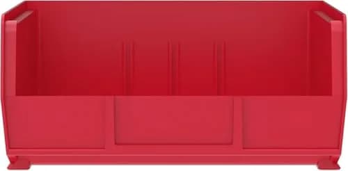 Akro-Mils AkroBins Plastic Storage Bins 11"x11"x5" Red 6-Pack | Heavy Duty Stackable Organizer for Garage, Pantry, Crafts thumbnail 9