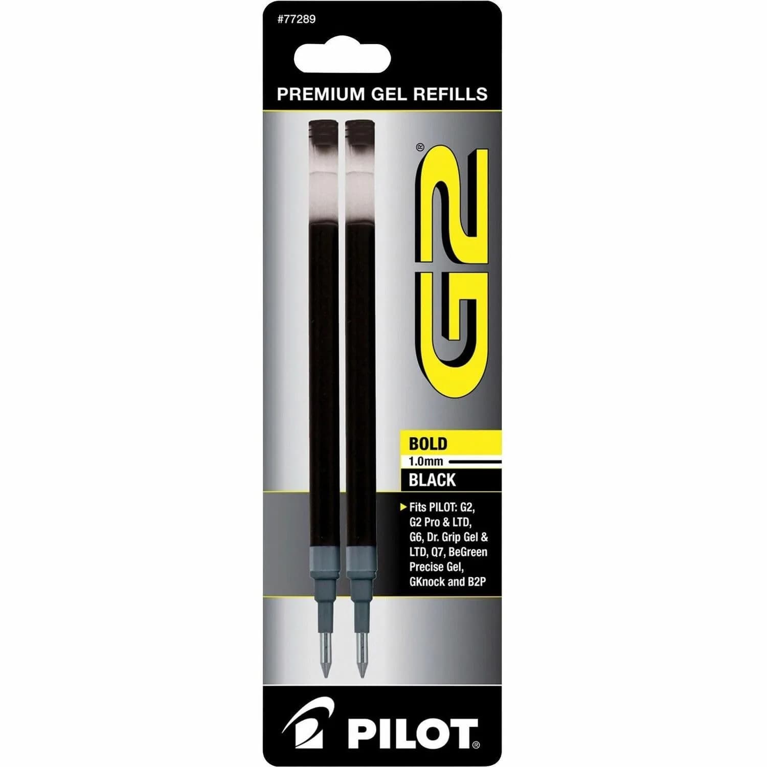 Pilot G2 Gel Ink Refills Fine Point 0.7 mm Black 2 Count | Longest-Lasting Gel Ink Refills - main product image