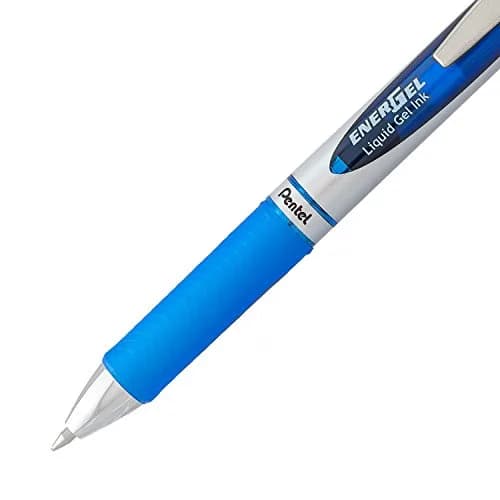 Pentel EnerGel Deluxe RTX Retractable Gel Pen, 0.7mm Medium Tip, Blue Ink, 2-Pack | Smooth Ink Flow for Left-Handed Writers thumbnail 4