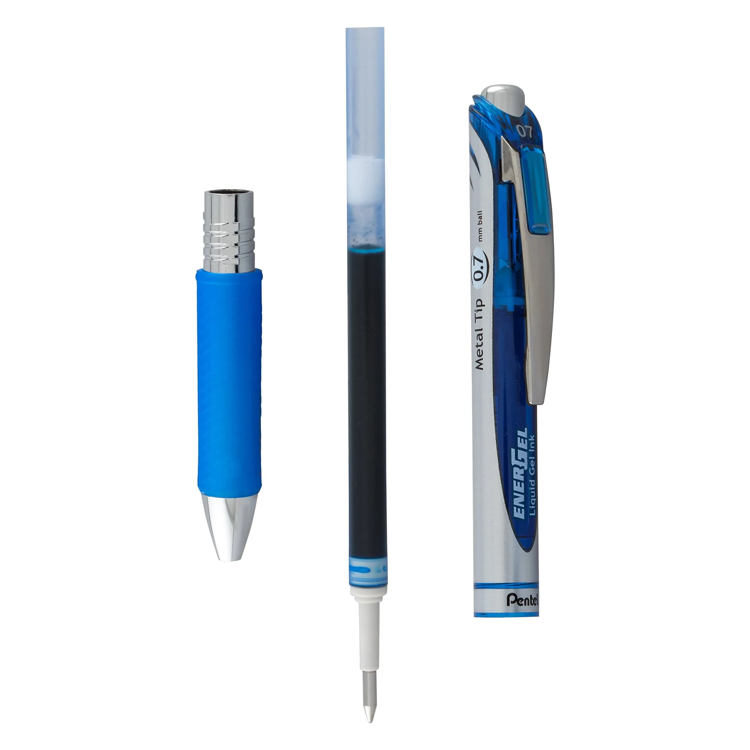Pentel EnerGel Deluxe RTX Retractable Gel Pen, 0.7mm Medium Tip, Blue Ink, 2-Pack | Smooth Ink Flow for Left-Handed Writers - view 5