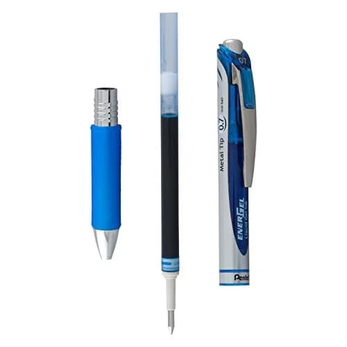 Pentel EnerGel Deluxe RTX Retractable Gel Pen, 0.7mm Medium Tip, Blue Ink, 2-Pack | Smooth Ink Flow for Left-Handed Writers thumbnail 5