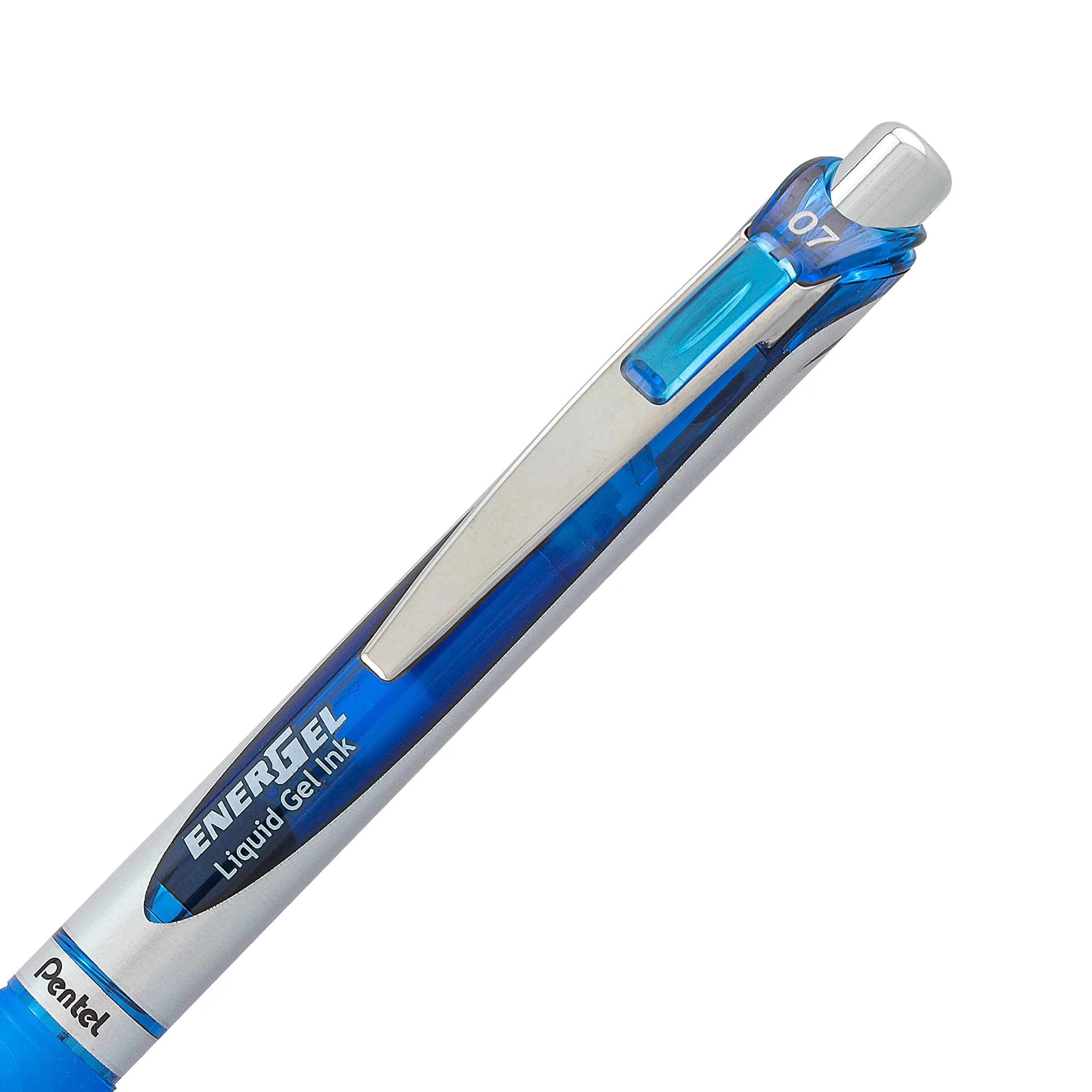 Pentel EnerGel Deluxe RTX Retractable Gel Pen, 0.7mm Medium Tip, Blue Ink, 2-Pack | Smooth Ink Flow for Left-Handed Writers - view 3