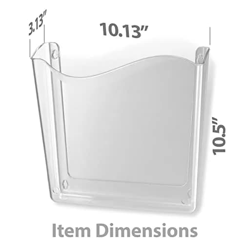 Officemate Unbreakable Vertical Wall File, Letter Size, Clear | Space-Saving Office Organizer thumbnail 2