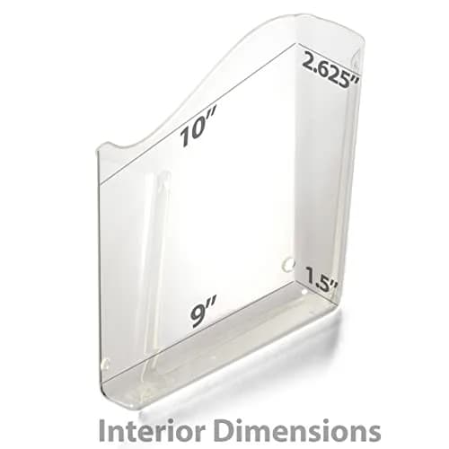 Officemate Unbreakable Vertical Wall File, Letter Size, Clear | Space-Saving Office Organizer thumbnail 3