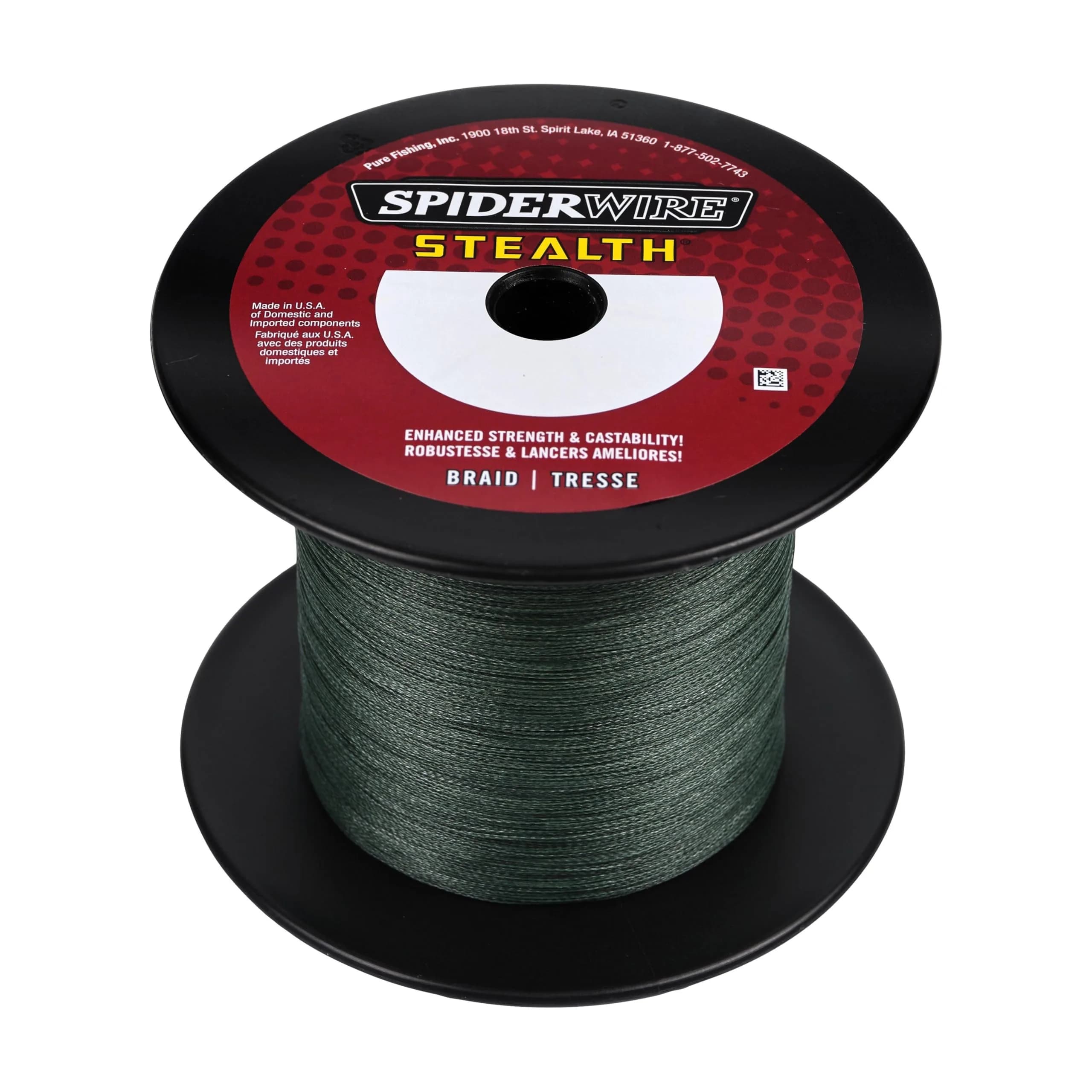 SpiderWire Stealth Moss Green Braided Fishing Line 22.6kg (50lb) | 1371m (1500yd) for Freshwater & Saltwater - main product image