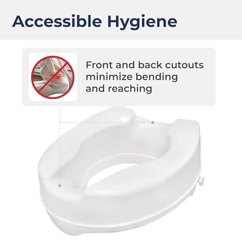 Drive Medical Raised Toilet Seat with Lock, Standard Seat, 4 Inch | Aids Mobility & Independence thumbnail 5
