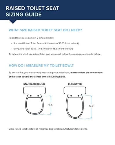 Drive Medical Premium Raised Toilet Seat 6 Inch Height | Aids Sitting & Standing thumbnail 4