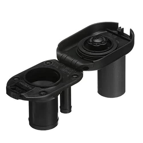 Seachoice Deck Mount Gas Fill Plate with Vent & Hinged Flip-Top Cap, Black Plastic (156 g / 0.25 lb) thumbnail 5