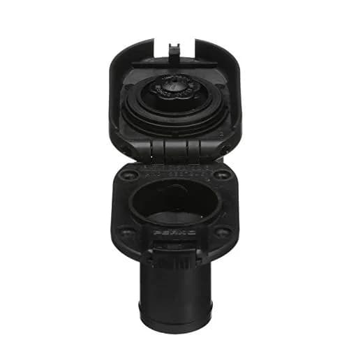 Seachoice Deck Mount Gas Fill Plate with Vent & Hinged Flip-Top Cap, Black Plastic (156 g / 0.25 lb) thumbnail 6