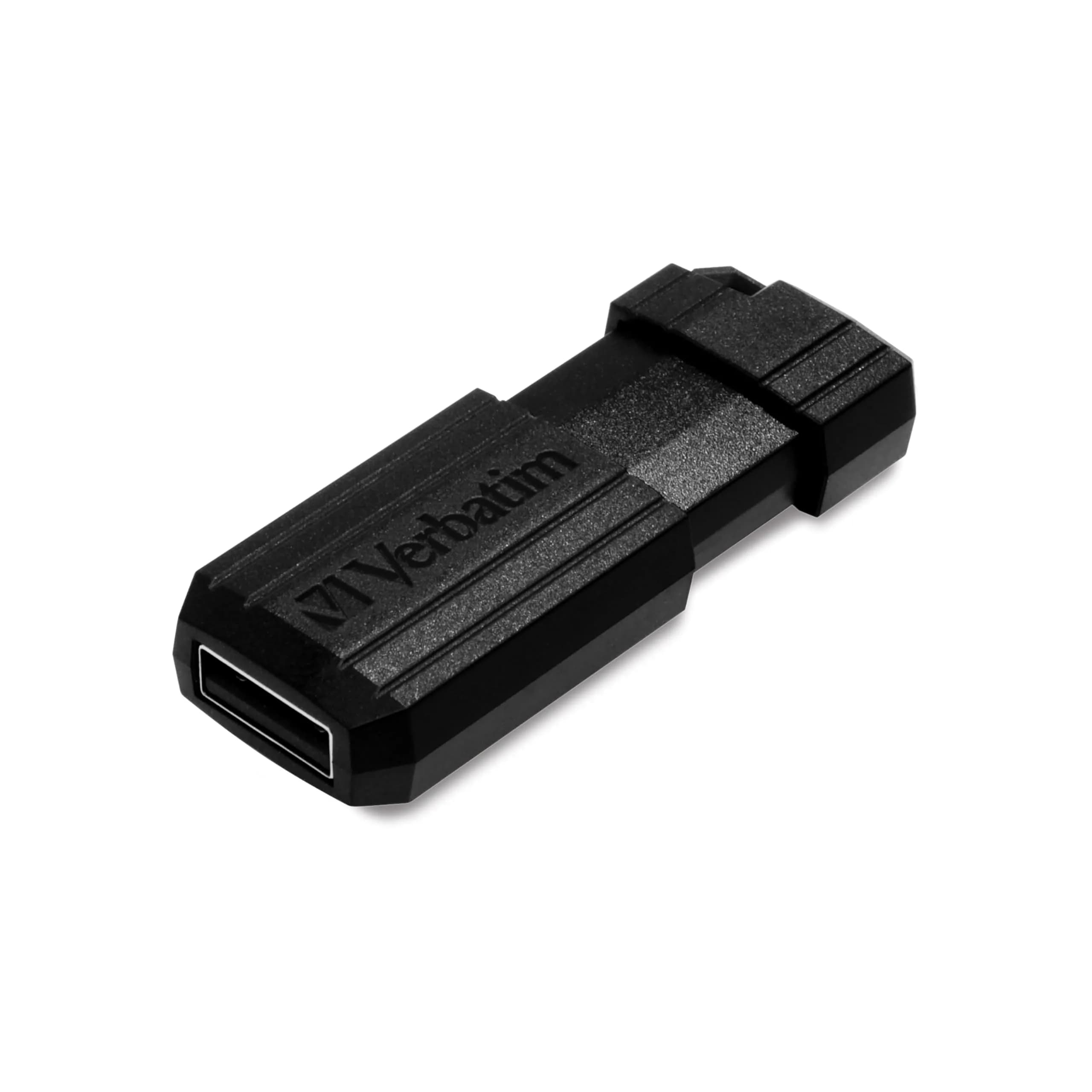 Verbatim 32GB Pinstripe USB 2.0 Flash Drive Retractable Thumb Drive - Black - view 8