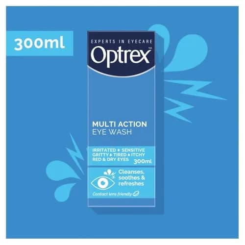 Optrex Multiaction Eye Wash with Eye Bath 300ml (10.14 Fl Oz) | Gentle Cleansing for Tired Eyes thumbnail 9