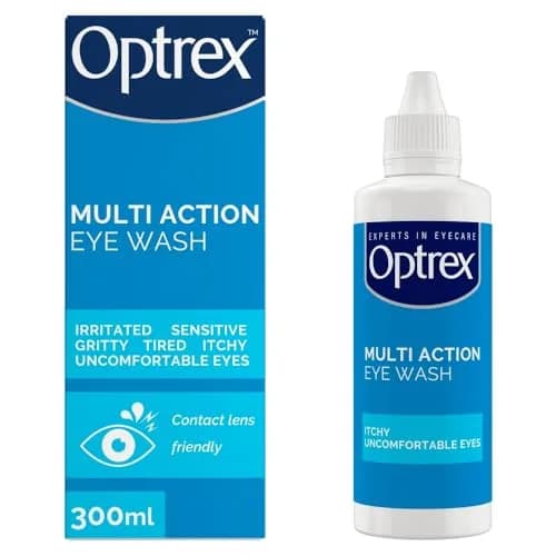 Optrex Multiaction Eye Wash with Eye Bath 300ml (10.14 Fl Oz) | Gentle Cleansing for Tired Eyes thumbnail 2