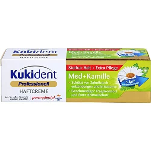 Kukident Extra Strong Denture Adhesive Cream with Camomile Extract 1.41 Oz | Germany Product for Gum Comfort thumbnail 1