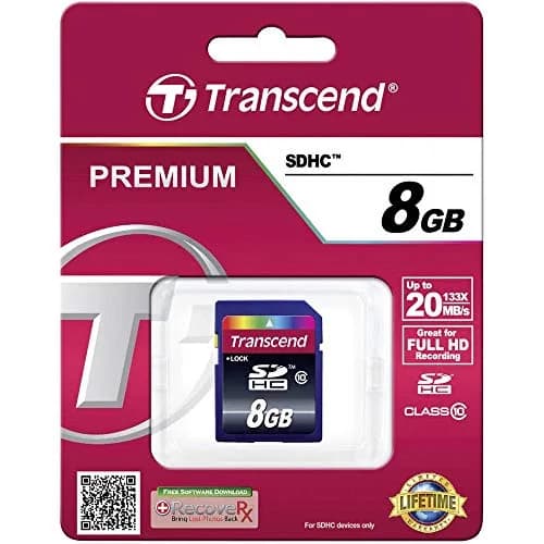 Transcend 8GB Class 10 SDHC Card (TS8GSDHC10) | 8GB Storage, Up to 19MB/s Speed, Compatible with SD 2.0 Devices thumbnail 2