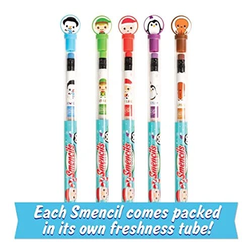 Scentco Holiday Smencils - HB #2 Scented Fun Pencils, 5 Count | Holiday-themed, Recycled Newspaper, Long-lasting Scents thumbnail 4