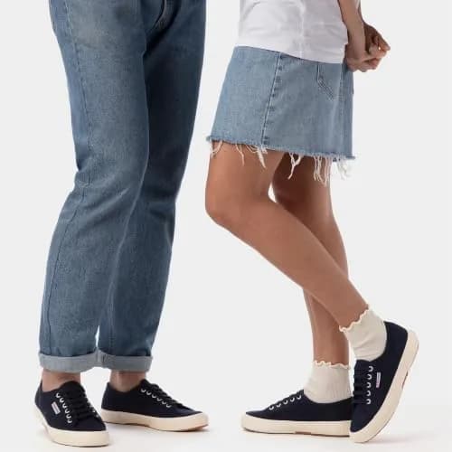 Superga 2750 Cotu Classic Canvas Sneakers for Men & Women | Iconic Italian Tennis Shoes with Breathable Upper, Non Slip Rubber Sole, Navy (3.5 Men / 5 Women) thumbnail 2