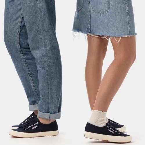 Superga 2750 Cotu Classic Canvas Sneakers for Men & Women | Iconic Italian Tennis Shoes with Breathable Upper, Non Slip Rubber Sole, Navy (3.5 Men / 5 Women) thumbnail 3