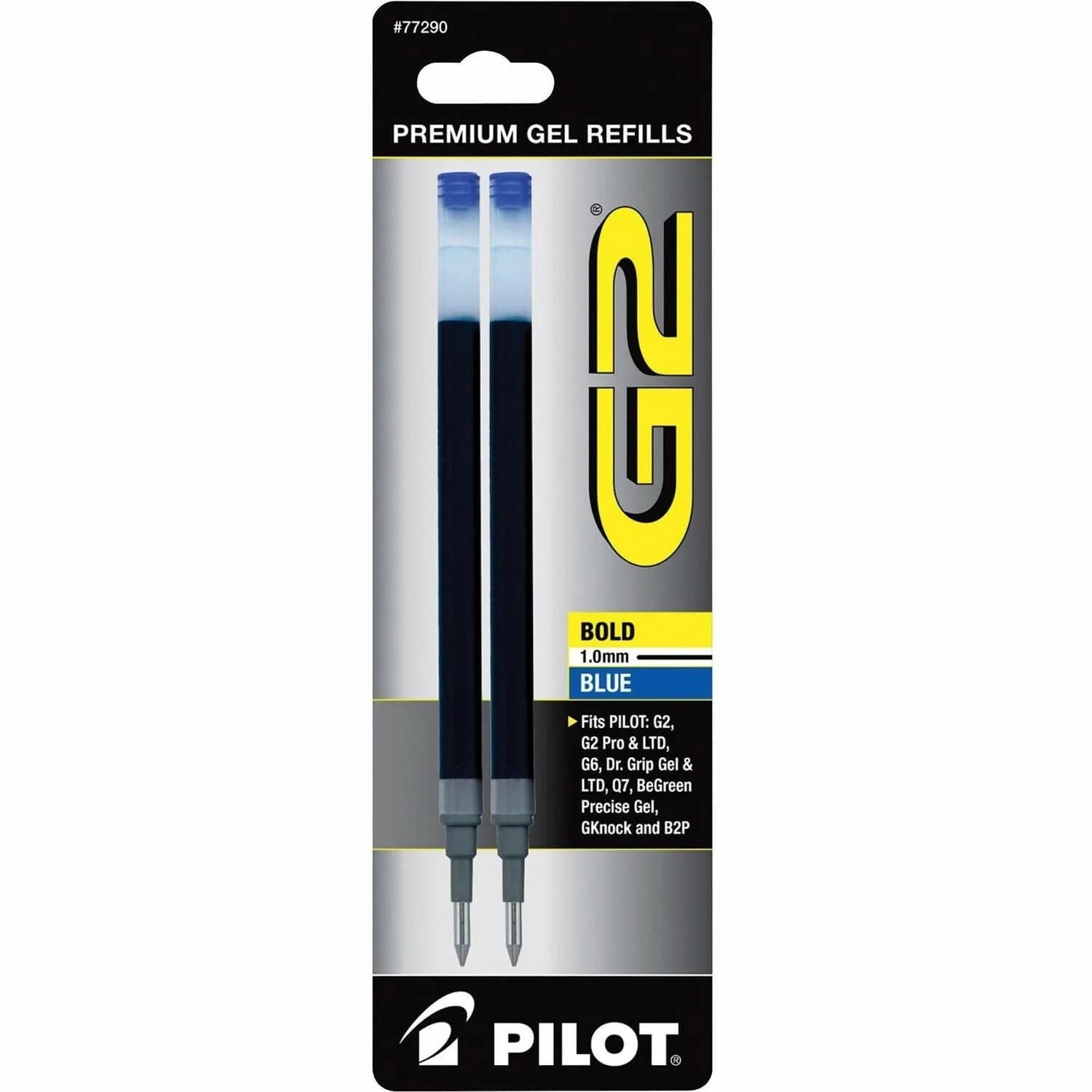 Pilot G2 Gel Ink Refills Fine Point 0.7 mm Blue 2 Count | Longest-Lasting Gel Ink Refills — Blue