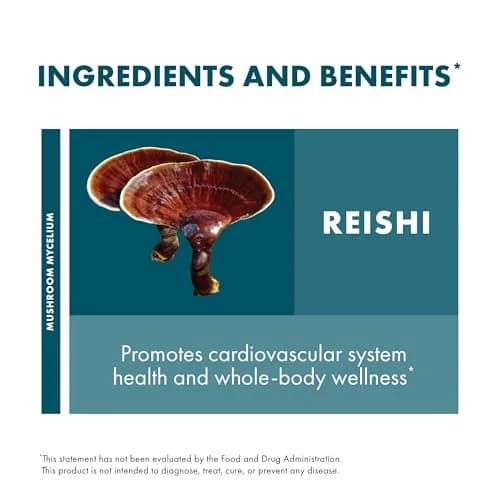 Host Defense Reishi Capsules 120 Count | Supports Heart & Immunity, Organic Mushroom Supplement thumbnail 6