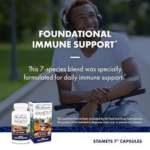 Host Defense Stamets 7 Immune Support Mushroom Supplement 60 Capsules | 7-Species Blend for Daily Wellness thumbnail 5