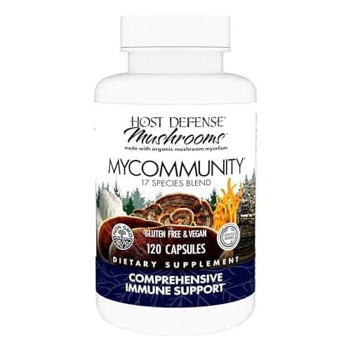 Host Defense MyCommunity Capsules Immune Support 120 Count (Pack of 1) | 17-Species Mushroom Blend for Balanced Immune Response thumbnail 1