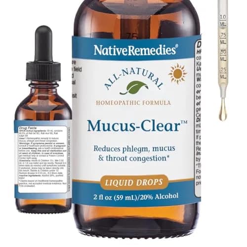 Native Remedies Mucus-Clear 2 Fl Oz | Natural Mucus Relief for Adults, Respiratory Support thumbnail 1