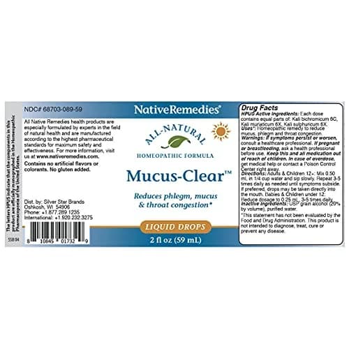 Native Remedies Mucus-Clear 2 Fl Oz | Natural Mucus Relief for Adults, Respiratory Support thumbnail 8
