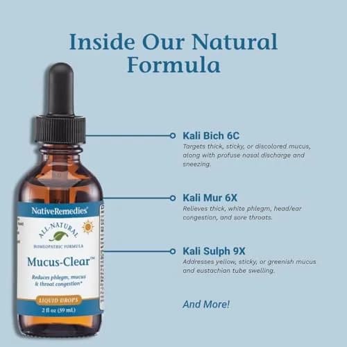 Native Remedies Mucus-Clear 2 Fl Oz | Natural Mucus Relief for Adults, Respiratory Support thumbnail 3