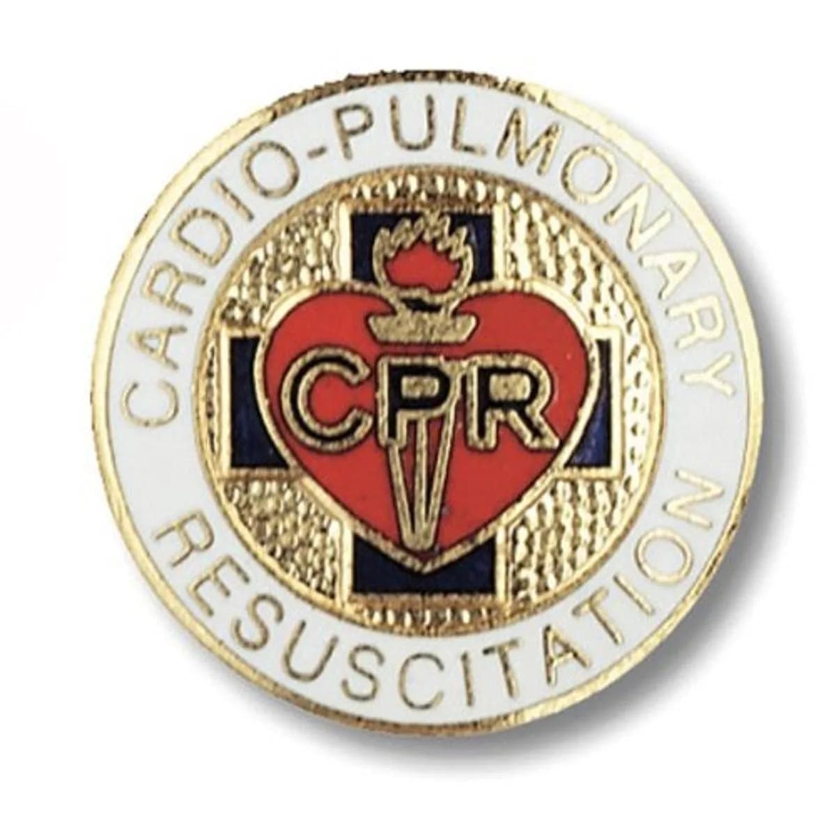 Prestige Medical Emblem Pin, CPR (Cardio Pulmonary Resuscitation) | Handcrafted Cloisonne Jewelry — Cardio Pulmonary Resuscitation Emblem Pin