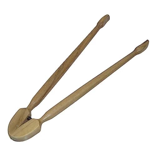 Berard French Olive-Wood Handcrafted Tongs 25 cm (9.8 inches) | Artisan Kitchen Utensil thumbnail 1
