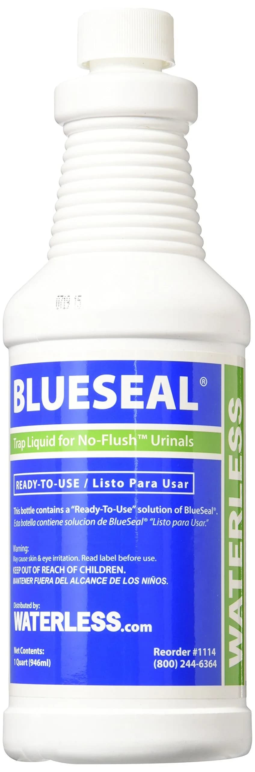 BlueSeal Waterless Urinal Trap Seal Liquid 1 Quart (946ml) | Odor Barrier for All Waterless Urinals
