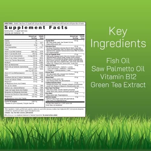 Irwin Naturals Men's Living Green Daily Multivitamin | 90 Liquid Softgels for Men’s Wellness & Vitality thumbnail 2