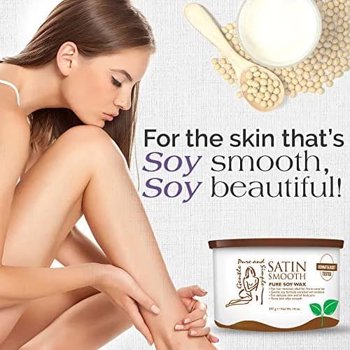 SATIN SMOOTH Pure Soy Soft Wax for Hair Removal All Skin Types, 16 oz | Gentle, Paraben-Free, Suitable for Dry Skin thumbnail 2