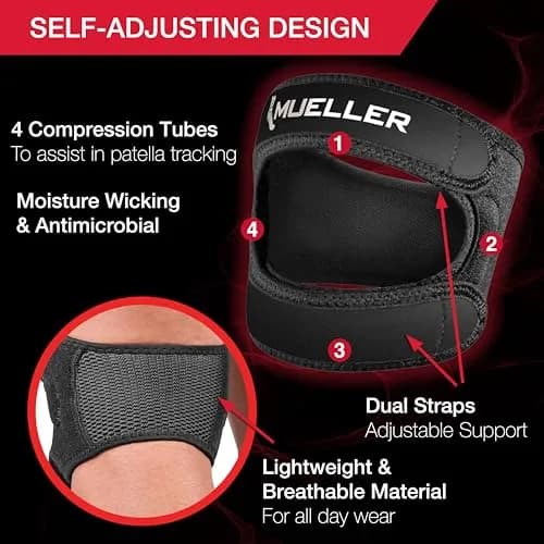 MUELLER Sports Medicine Adjustable Max Knee Strap | Support for Knee Pain & Injury Relief thumbnail 4