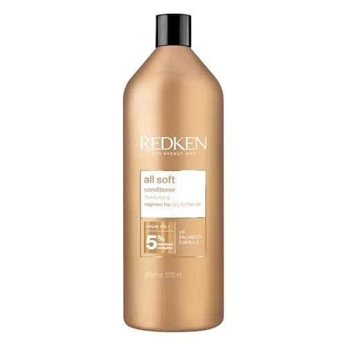 Redken All Soft Conditioner for Dry, Brittle Hair 1000ml (33.8 Fl Oz) | Deep Hydration & Shine thumbnail 1