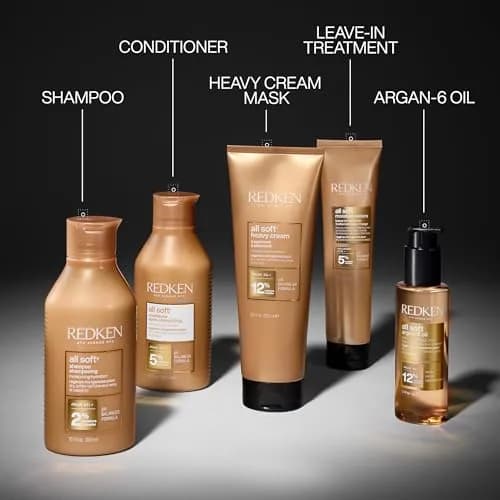 Redken All Soft Conditioner for Dry, Brittle Hair 1000ml (33.8 Fl Oz) | Deep Hydration & Shine thumbnail 8