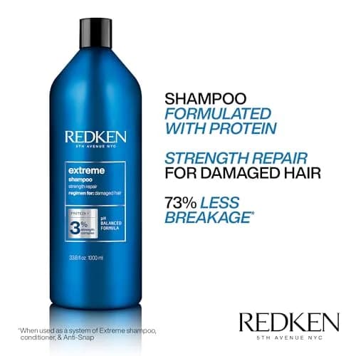 Redken Extreme Shampoo for Damaged Hair – 1000ml (33.8 Fl Oz) | Professional Strength Repair thumbnail 2