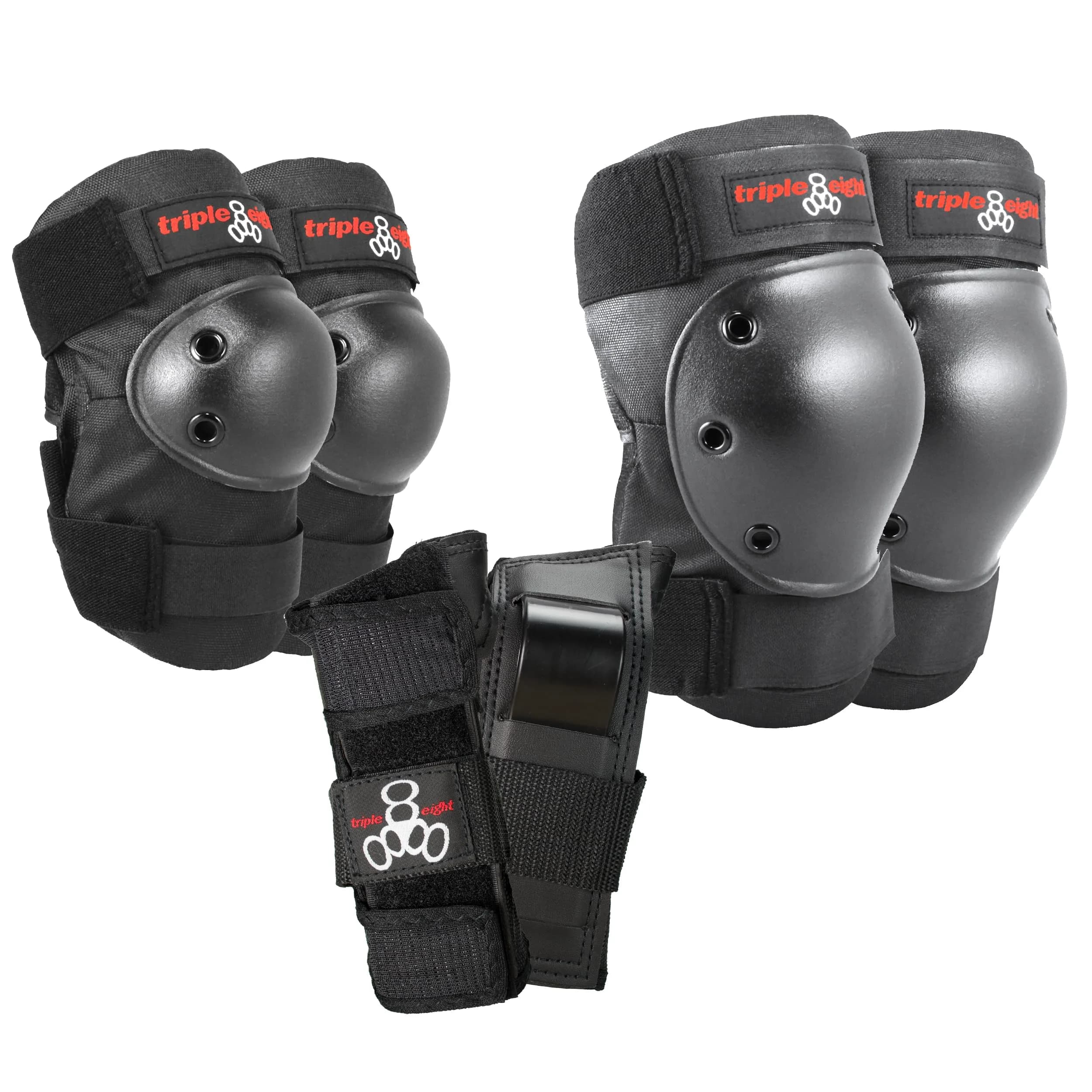 Triple Eight Saver Series 3-Pack Knee, Elbow & Wrist Pad Set | Impact-Resistant, Adjustable Fit