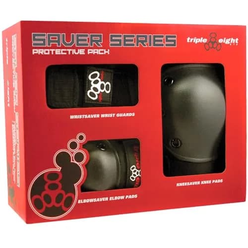 Triple Eight Saver Series 3-Pack Knee, Elbow & Wrist Pad Set | Impact-Resistant, Adjustable Fit thumbnail 7